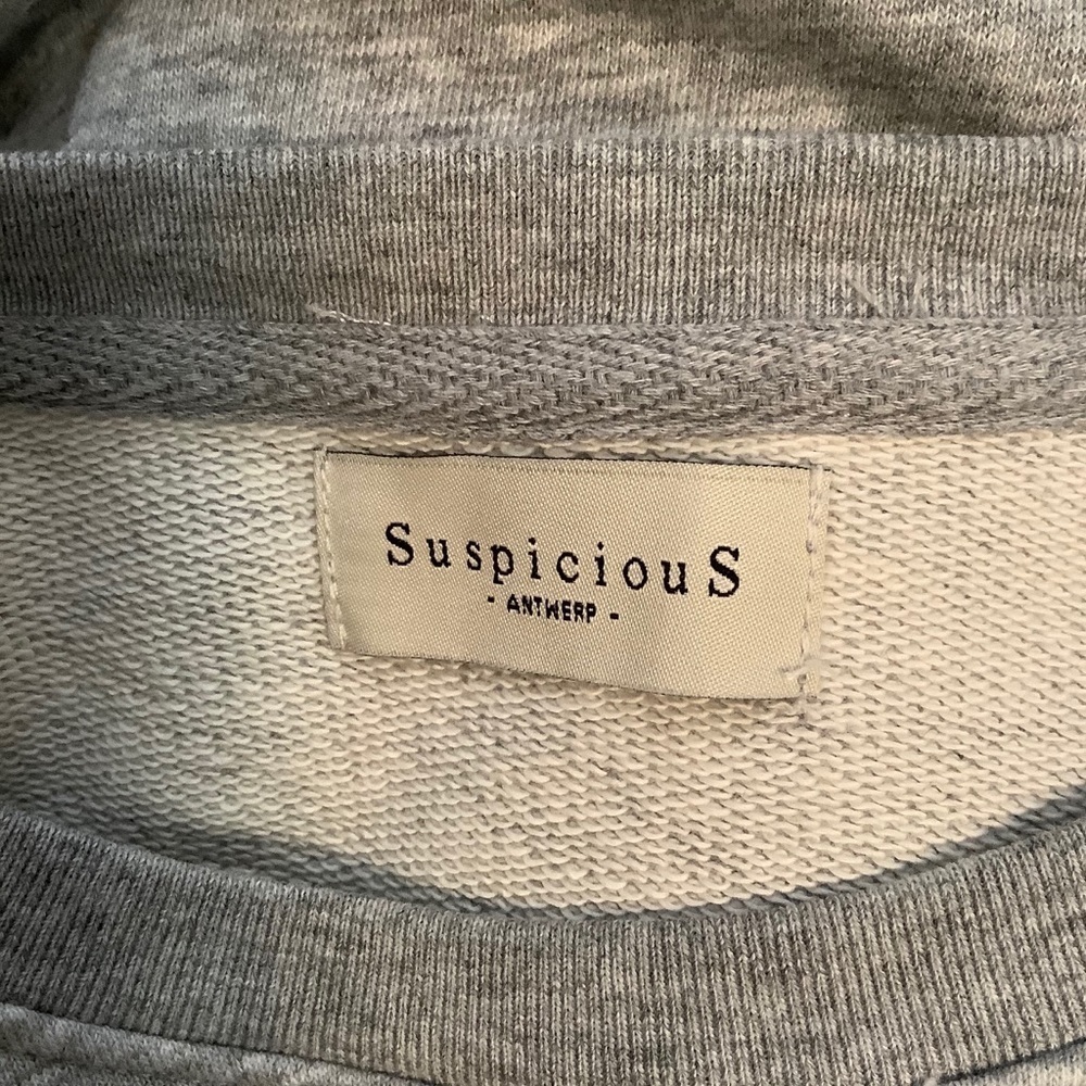 Nwot Suspicious Antwerp Grey Skull Sweatshirt Sz-S — image 5 of 5